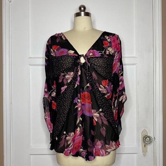 Mixed print floral top - Picture 1 of 6